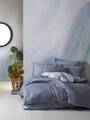 Set cuvertura matlasata dubla Bamboo, L'essentiel Maison, Bamboo, Albastru