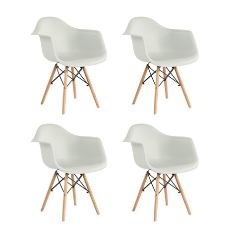 Set 4 scaune pentru living Cosy, Heinner, alb