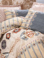 Lenjerie de pat dubla King (FR), Dakota - Grey, Cotton Box, Bumbac Ranforce