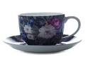 Ceasca cu farfurie Midnight Blossom, Maxwell & Williams, 250 ml, portelan, multicolor
