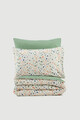 Lenjerie de pat dubla King (FR), Lola - Green, Cotton Box, Bumbac Ranforce