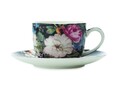 Midnight Blossom Flower Csésze kistányérral, Maxwell & Williams, 100 ml, porcelán, sokszínű