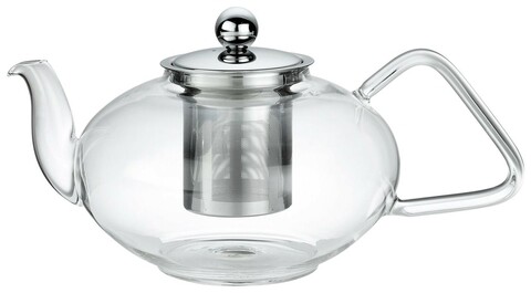 Ceainic Kuchenprofi, 1.2 L, sticla borosilicata/inox, argintiu