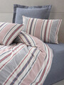 Lenjerie de pat dubla (DE), 3 piese, L'essentiel Maison, Duo, Albastru închis / Alb / Roz