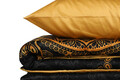 Lenjerie de pat dubla King (FR), L'essentiel Maison, Alvina, Aur/Negru