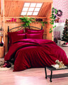Lenjerie de pat dubla (DE), Stripe - Claret Red v2, Cotton Box, Bumbac Satinat