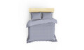 Lenjerie de pat dubla King (FR), Elegant - Grey, Cotton Box, Bumbac Satinat
