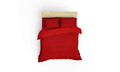 Lenjerie de pat dubla King (FR), Elegant - Red v2, Cotton Box, Bumbac Satinat