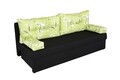 Canapea extensibila Alfi Anthracite 192x80x77 cm cu lada de depozitare, Jasmine Flower