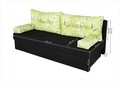 Canapea extensibila Alfi Anthracite 192x80x77 cm cu lada de depozitare, Jasmine Flower