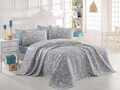 Cuvertura pique Single, L'essentiel Maison, Tuval, Bumbac, Albastru
