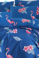 Set cuvertura pique Single 2 piese, Flemenco - Parlament Blue, EnLora Home, Bumbac