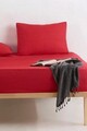 Set de pat dublu 3 piese, Fresh Color - Red, EnLora Home, Bumbac Ranforce
