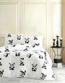 Set cuvertura matlasata Single 160x220 cm, 2 piese, Panda, EnLora Home, 65% bumbac/35% poliester