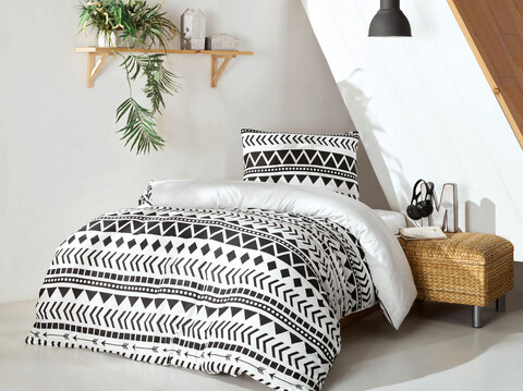 Lenjerie de pat pentru o persoana, Artec, EnLora Home, 65% bumbac/35% poliester