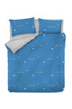 Lenjerie de pat dubla 3 piese, Dide - Blue, EnLora Home, Bumbac Ranforce