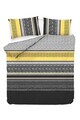 Lenjerie de pat dubla 3 piese, L'essentiel Maison, Formas, Yellow / Black / Grey