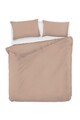 Lenjerie de pat dubla 3 piese, Fresh Color - Light Brown, EnLora Home, Bumbac Ranforce