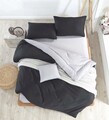 Lenjerie de pat dubla, Mix - Black, Dark Grey, Acasă EnLora, 65% bumbac/35% poliester