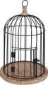 Colivie decorativa Love Birds, 22 x 39 cm, metal, negru/maro