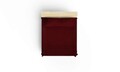 Cuvertura matlasata dubla, Monart - Claret Red, EnLora Home, 65% bumbac/35% poliester