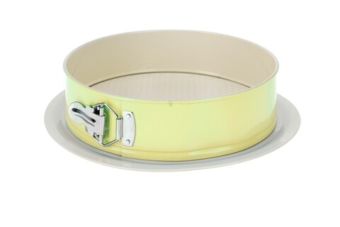 Tava pentru tort, La Cucina Retro, 29 cm, margini detasabile, otel carbon, galben