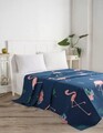 Cuvertura matlasata dubla, L'essentiel Maison, Big Filamin, Bumbac, Dark Blue / Pink / Green / White