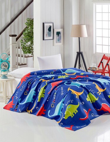 Cuvertura matlasata dubla, L'essentiel Maison, Dinazorus, Bumbac, Dark Blue / Red / Yellow / Green / White / Turquoise