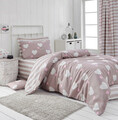 Lenjerie de pat pentru o persoana, Herz - Dusty Rose, Eponj Home, 65% bumbac/35% poliester