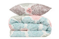 Lenjerie de pat pentru o persoana (FR), 2 piese, Andalucia - Turquoise, Eponj Home, 70% bumbac/30% poliester