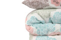 Lenjerie de pat pentru o persoana (FR), 2 piese, Andalucia - Turquoise, Eponj Home, 70% bumbac/30% poliester