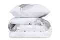 Lenjerie de pat pentru o persoana (FR), 2 piese, L'essentiel Maison, Palma, Gri/Alb