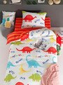 Lenjerie de pat pentru o persoana Single XXL (DE), 2 piese, Dinazorus - White, Eponj Home, 65% bumbac/35% poliester