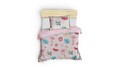 Lenjerie de pat pentru o persoana Single XXL (DE), 2 piese, Kokteyl - White, Eponj Home, 65% bumbac/35% poliester