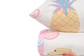 Lenjerie de pat pentru o persoana Single XXL (DE), 2 piese, Kokteyl - White, Eponj Home, 65% bumbac/35% poliester