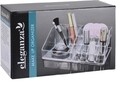 Organizator pentru cosmetice, 16 compartimente, transparent