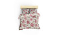 Lenjerie de pat dubla (DE), 3 piese, Care - Pink, Eponj Home, 65% bumbac/35% poliester