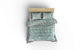 Lenjerie de pat dubla Super King (EU) (IT), 3 piese, Birdcage - Turquoise, Eponj Home, 65% bumbac/35% poliester