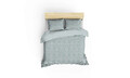 Lenjerie de pat dubla Super King (EU) (IT), 3 piese, Pure - Water Green, Eponj Home, 65% bumbac/35% poliester