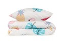 Lenjerie de pat dubla Super King (FR), 3 piese, Kokteyl - White, Eponj Home, 65% bumbac/35% poliester