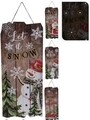 Decoratiune luminoasa Snowman, 6 LED-uri, 20x50cm, lemn, multicolor