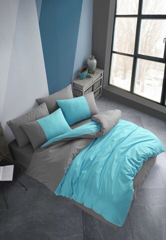 Lenjerie de pat pentru o persoana, Diamond - Turquoise, Hobby, Bumbac Poplin