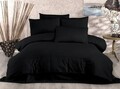 Lenjerie de pat dubla King (FR), 3 piese, L'essentiel Maison, Lilyum, Negru
