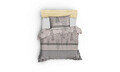 Lenjerie de pat pentru o persoana (FR), Pine - Grey, Life Style, Bumbac Ranforce