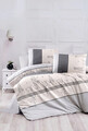 Lenjerie de pat pentru o persoana Single XL (DE), Pine - Grey, Life Style, Bumbac Ranforce