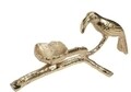 Decoratiune Toucan, 23.5x10.5x11 cm, aluminiu, auriu