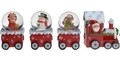 Set 3 globuri de zapada + locomotiva