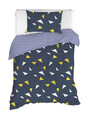 Lenjerie de pat pentru o persoana (DE), L'essentiel Maison, Lexa, Albastru închis / Galben / Alb
