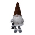 Decoratiune luminoasa Gnome, textil, maro