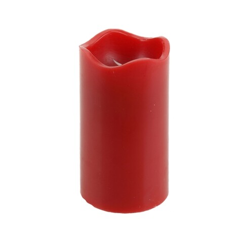 Lumanare cu LED, 7x13 cm, rosu